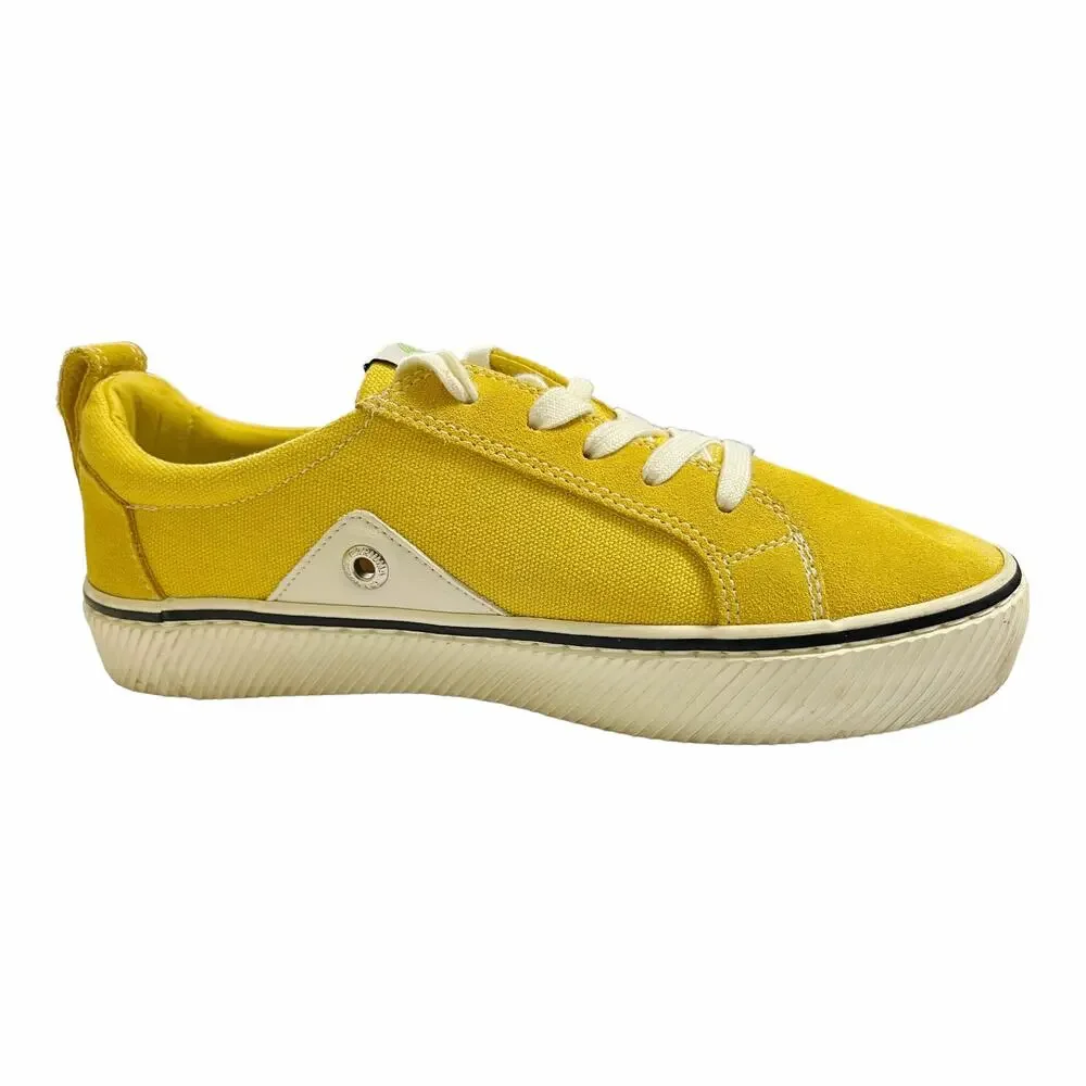 CARIUMA Yellow Sneakers OCA Low Canvas Lace Up Logo Round Toe Shoes EU 37 US 6.5 - Picture 2 of 12